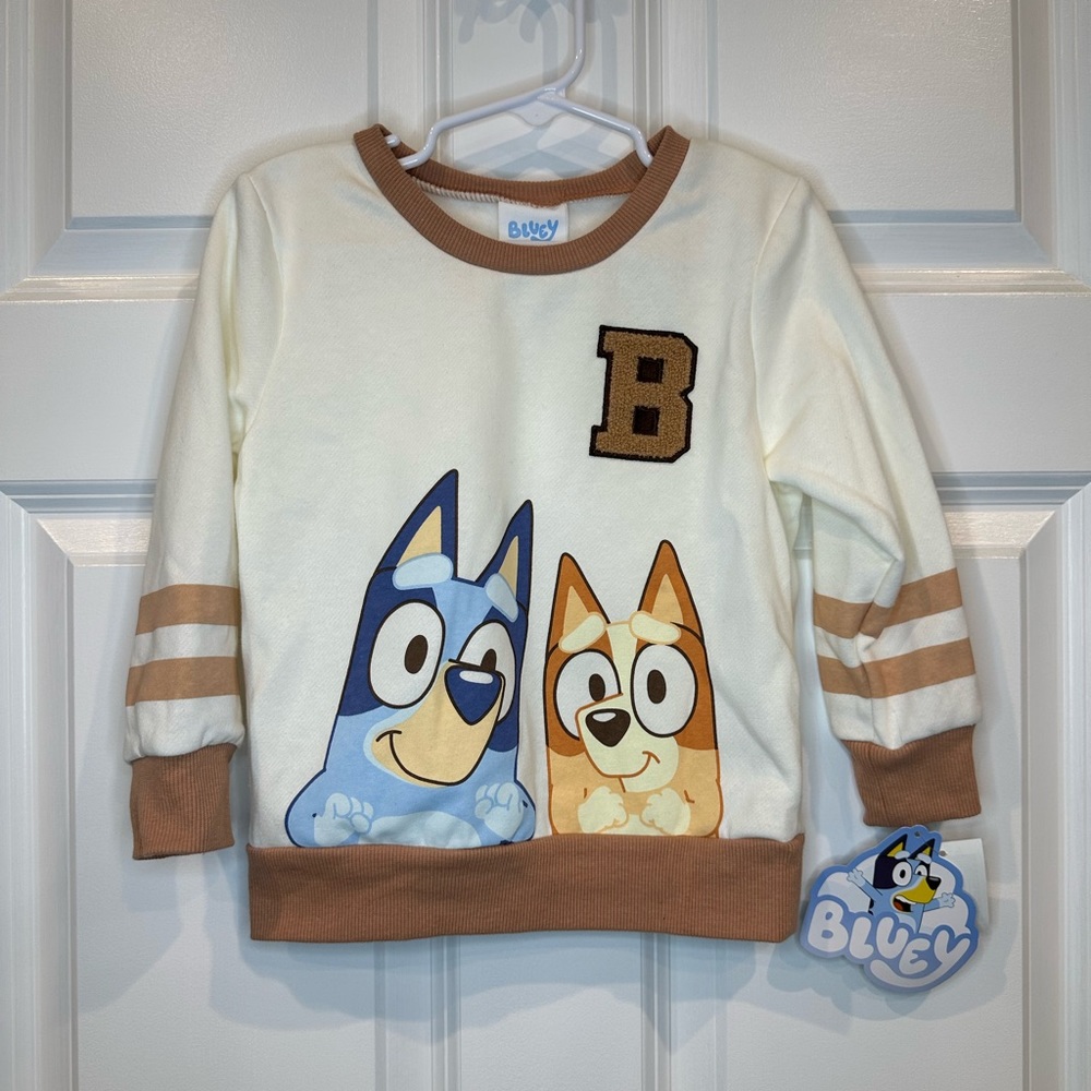 Bluey & Bingo Crewneck Sweatshirt Size 3T NWT‎